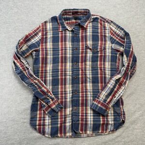 J Crew Shirt Mens Medium Plaid Workshirt Slim Fit Long Sleeve Casual Button Down